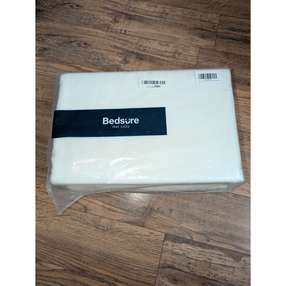 BedSure Duvet Cover Set‎ - White - King 104" x 90"